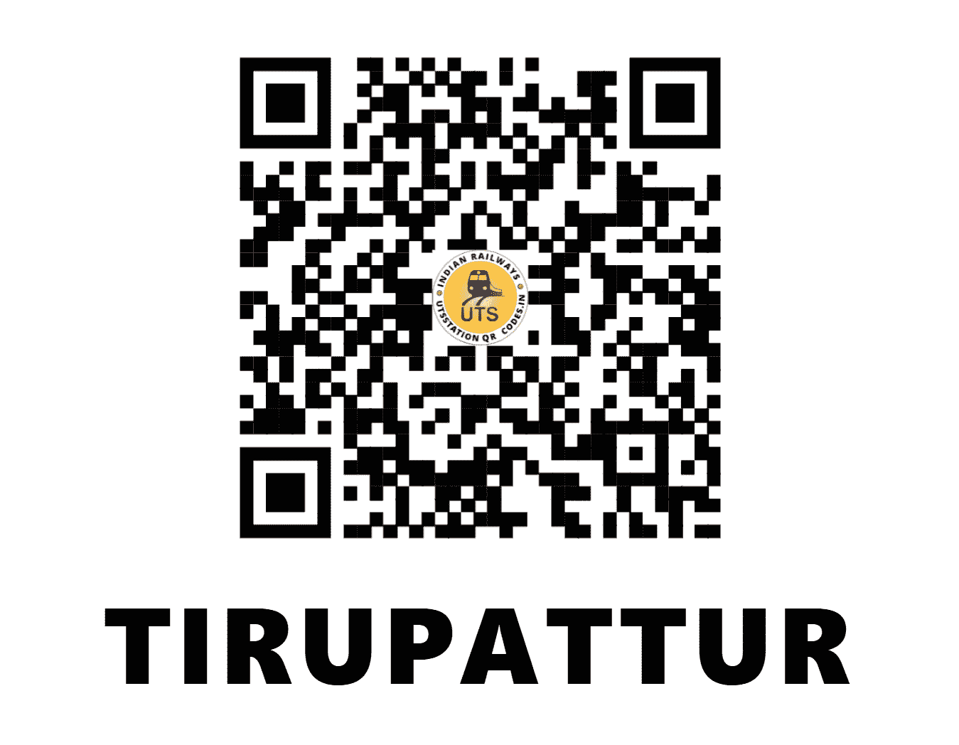 UTS QR Code for TIRUPATTUR - TPT (SR - TAMIL NADU)
